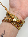 HANDMADE LEATHER STONE BRACELET WRAPS