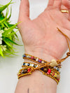 HANDMADE LEATHER STONE BRACELET WRAPS