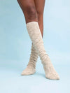 BEIGE SPECKLE KNIT BOOT SOCKS