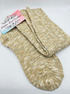 BEIGE SPECKLE KNIT BOOT SOCKS