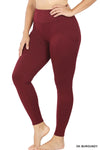 DARK BURGUNDY POCKET LEGGINGS (small-3X)