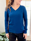 BASIC COTTON V-NECK LONG SLEEVE (SMALL-3X)
