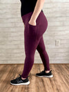 EGGPLANT POCKET LEGGINGS (small-3X)