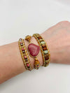 HANDMADE LEATHER STONE BRACELET WRAPS