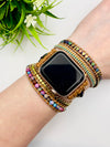 HEMATITE & JASPER BEADED APPLE WATCH BAND