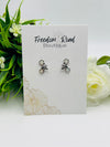 STERLING SILVER OPAL EARRINGS