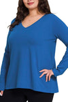 BASIC COTTON V-NECK LONG SLEEVE (SMALL-3X)