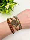 HANDMADE LEATHER STONE BRACELET WRAPS