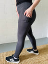 GREY MICROFIBER POCKET LEGGINGS