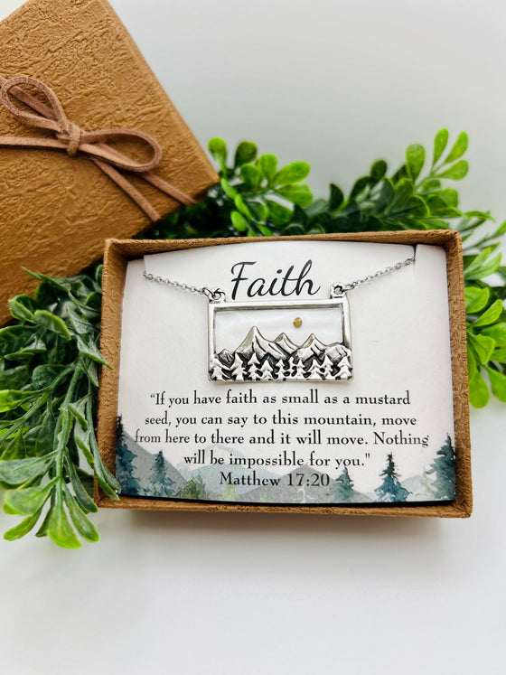 MUSTARD SEED GIFT BOX NECKLACE